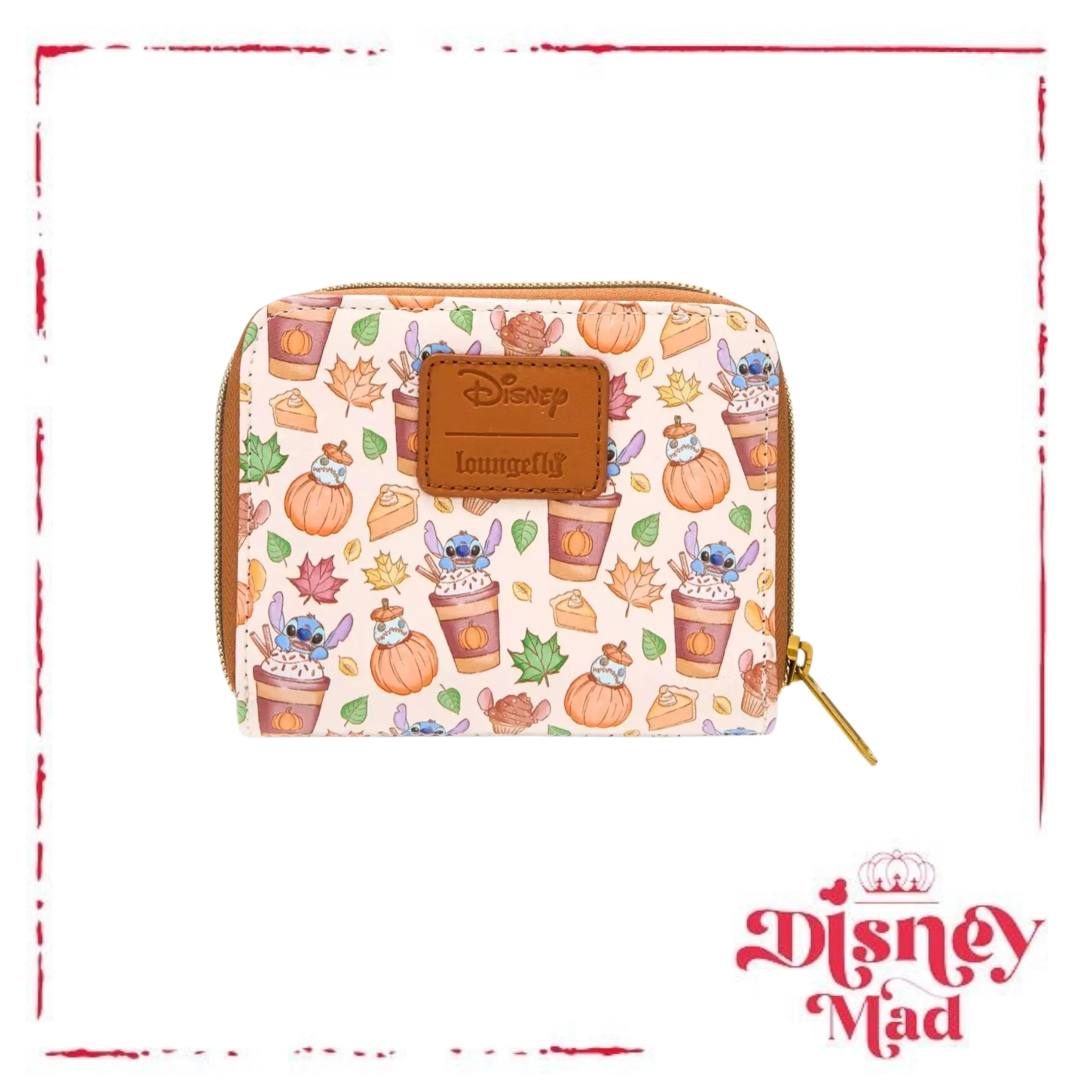 Loungefly Disney Stitch Pumpkin Spice Latte Mini Zipper Wallet - Image 3