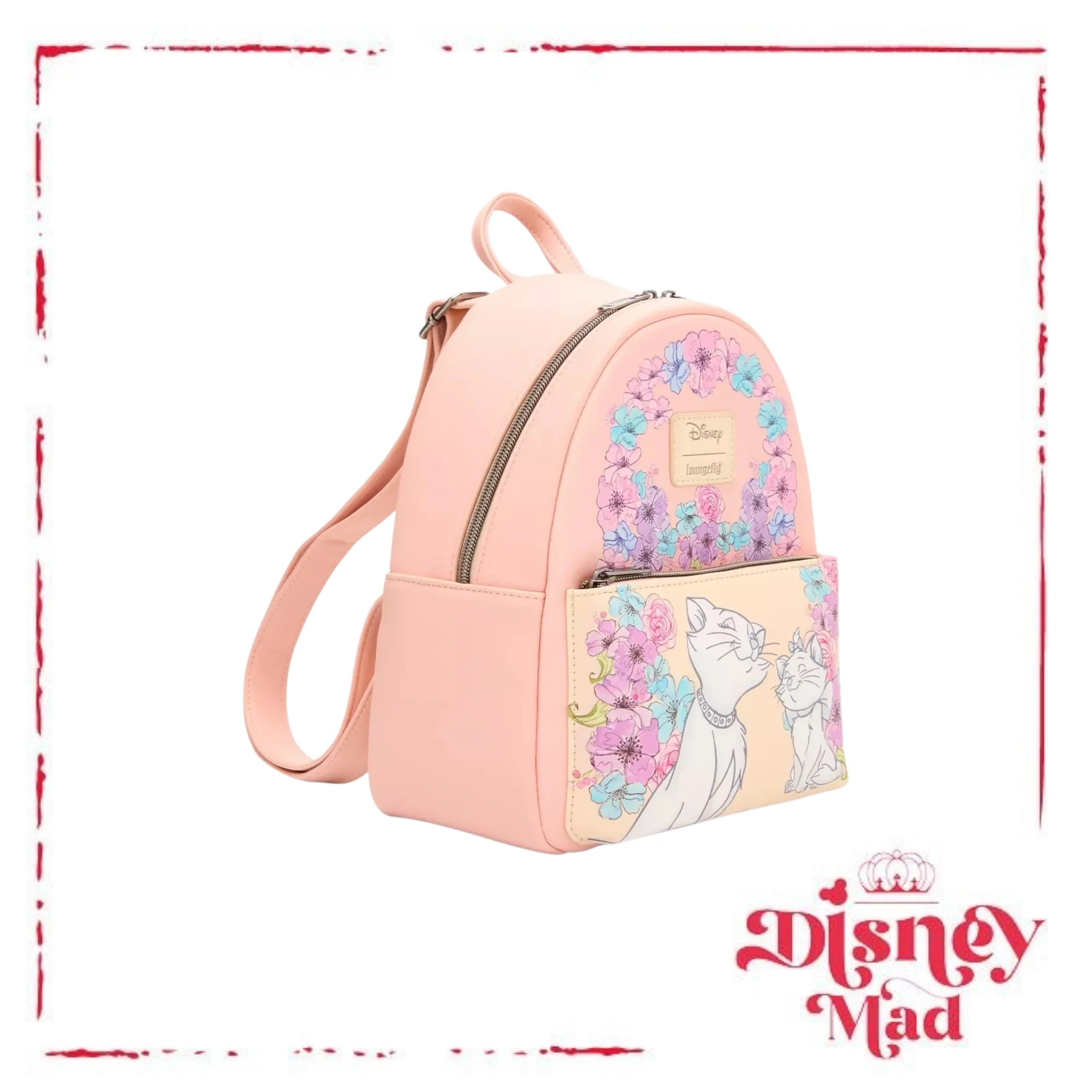 Loungefly Disney The Aristocats Duchess & Marie Floral Mini Backpack - Image 2