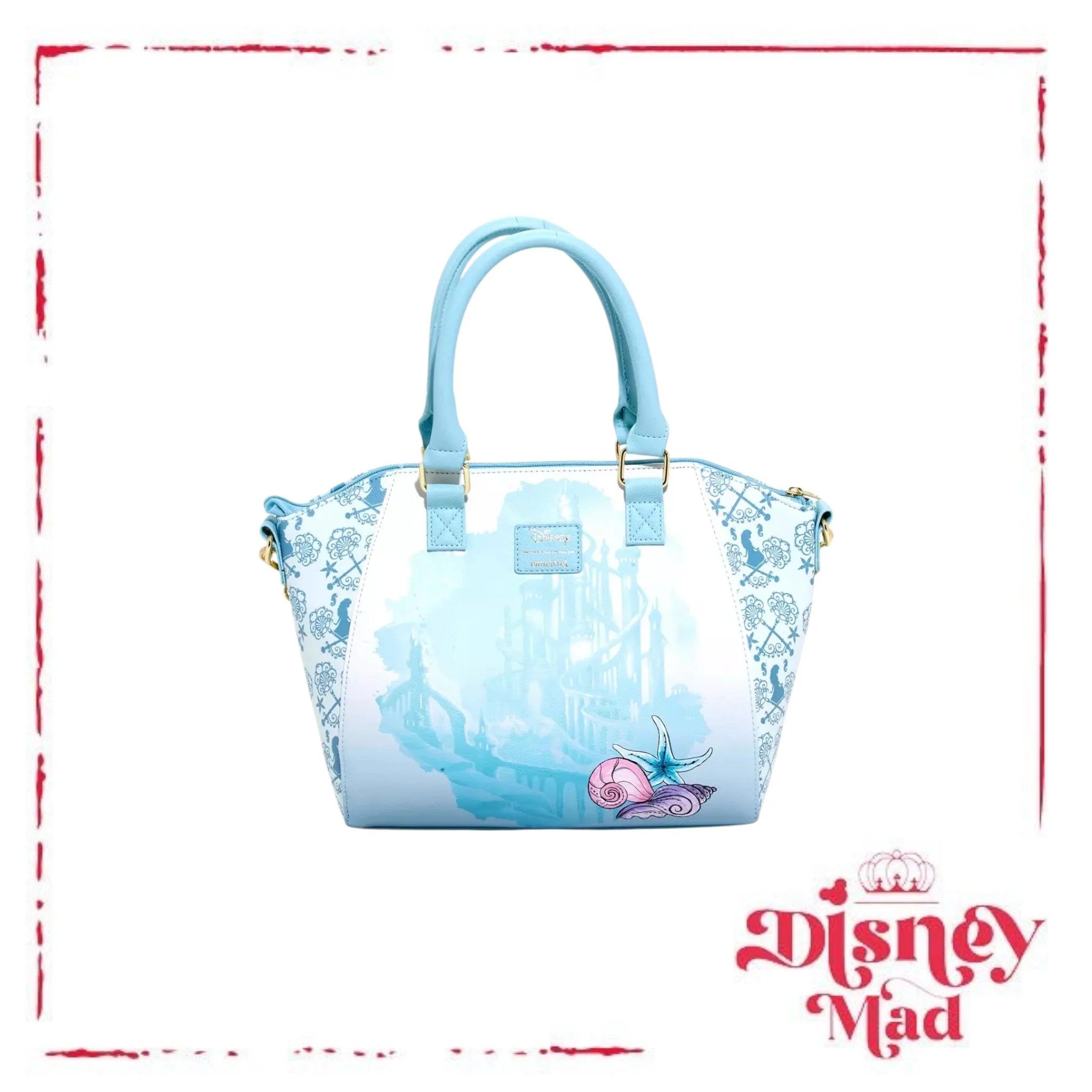 Loungefly Disney The Little Mermaid Blue Watercolor Satchel Bag - Image 2