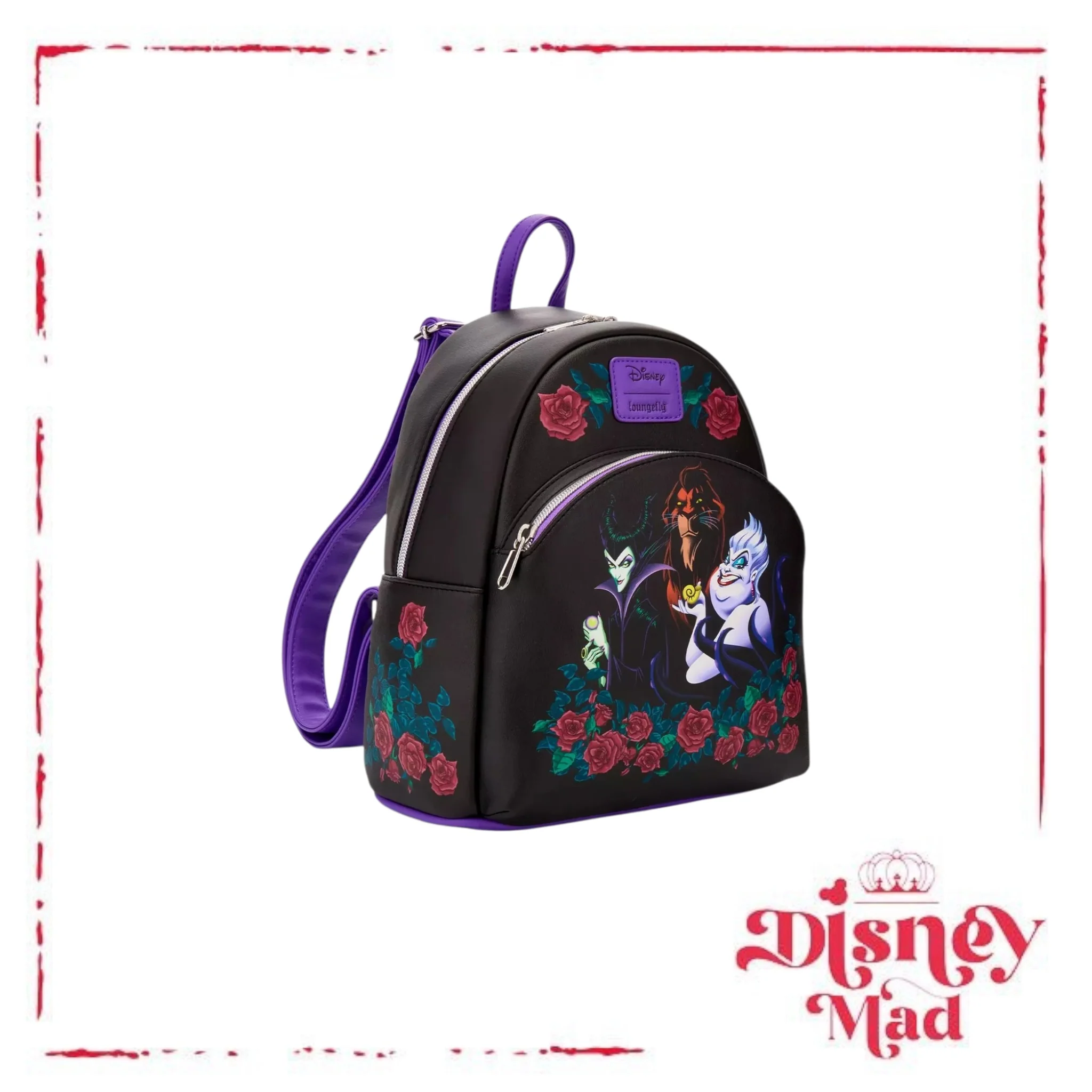 Loungefly Disney Villains Trio Roses Mini Backpack - Image 2