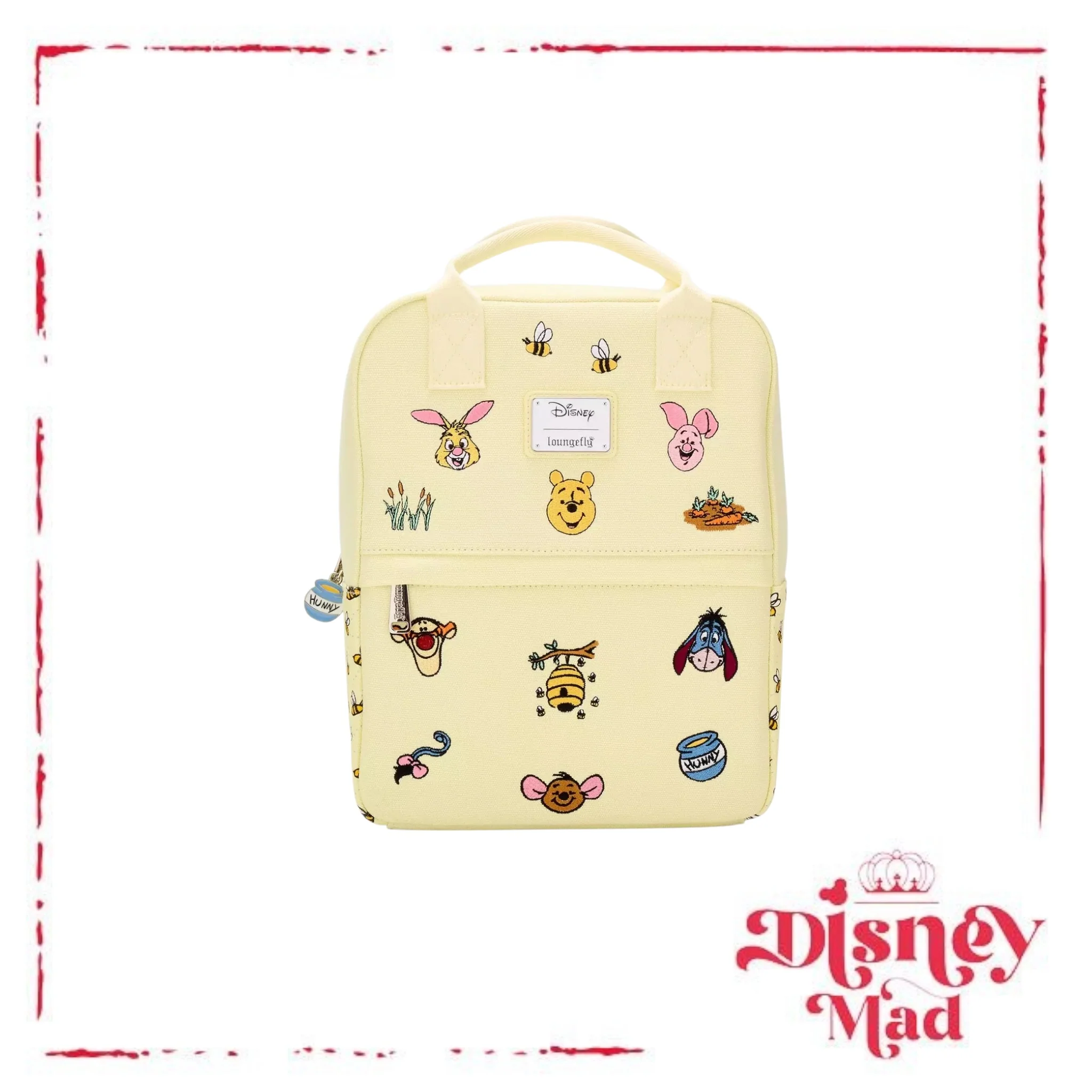 Loungefly Disney Winnie the Pooh Embroidered Characters Canvas Mini Backpack