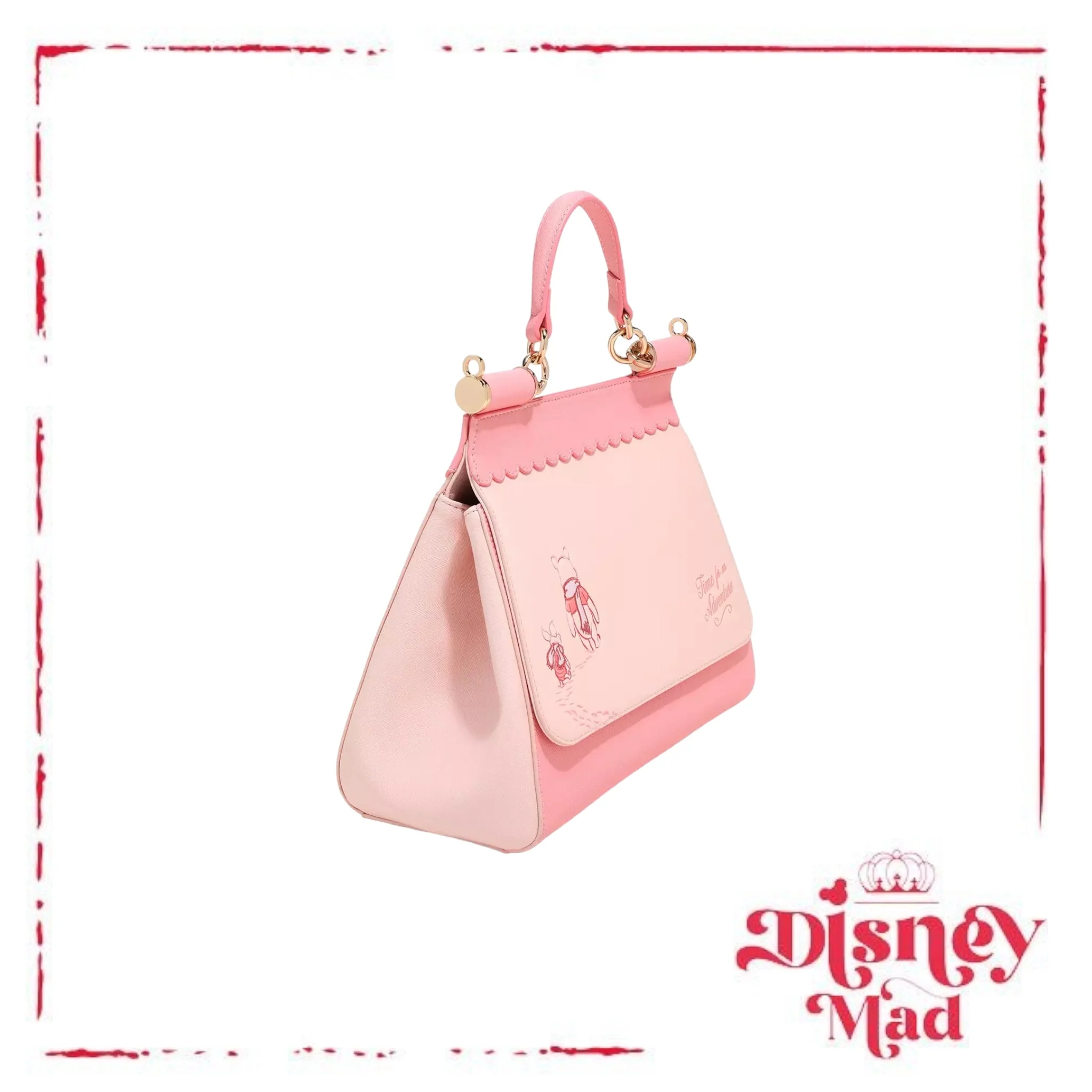 Loungefly Disney Winnie the Pooh Piglet and Pooh Pink Crossbody Bag - Image 2