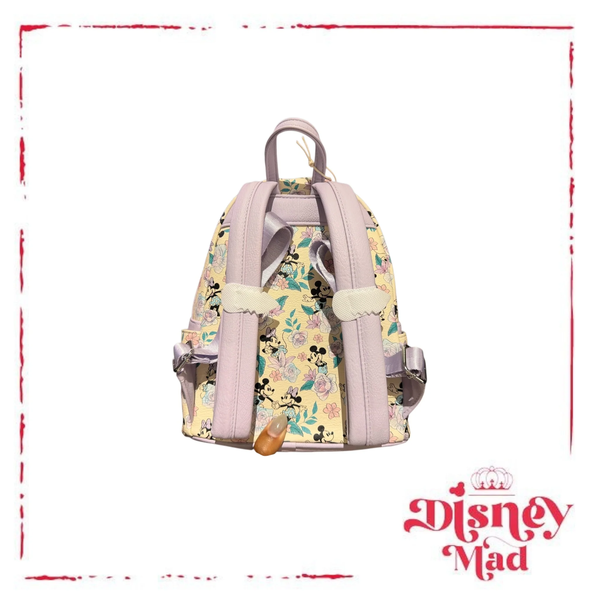 Loungefly Mickey and Minnie Mouse Floral Mini Backpack - Disney Parks - Image 4