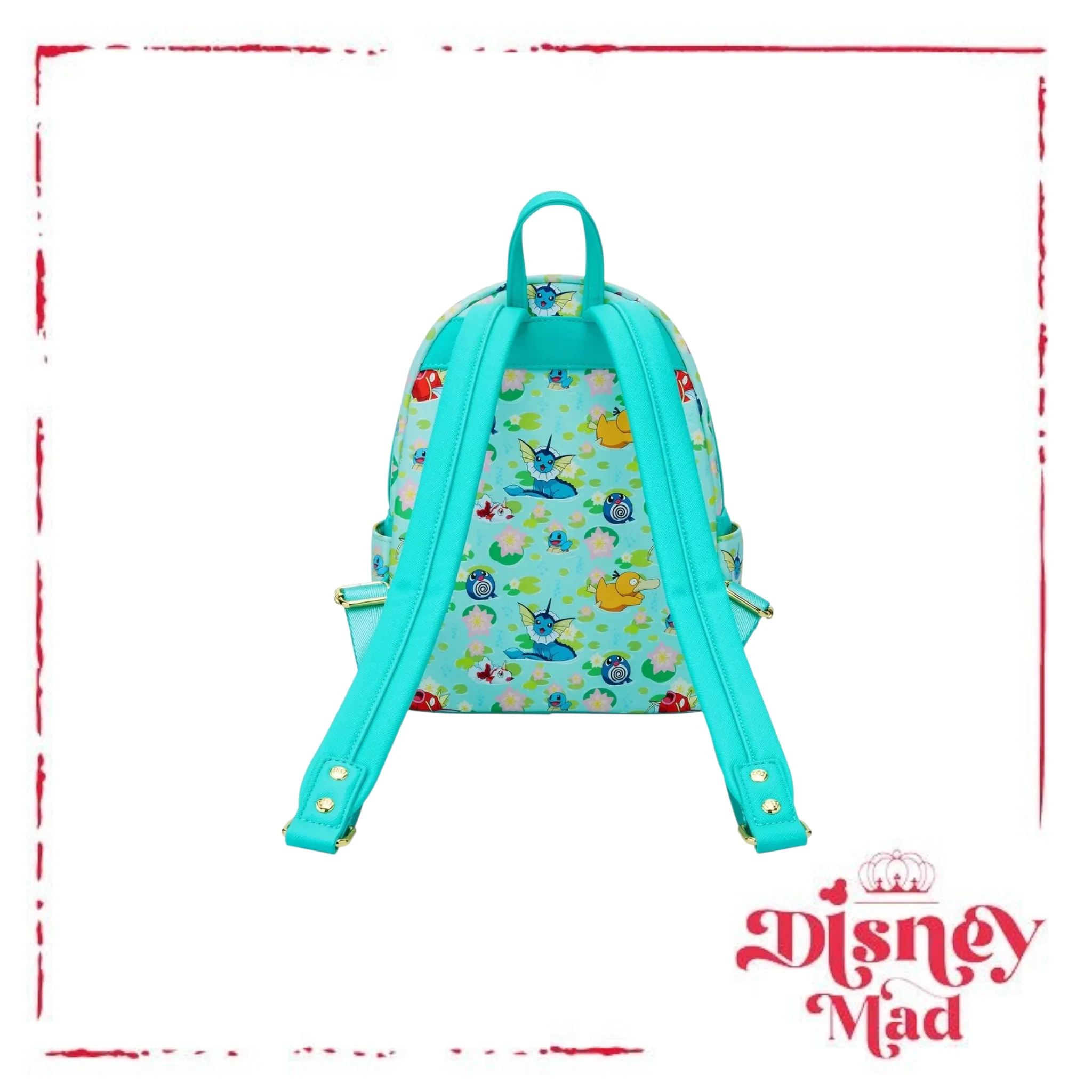 Loungefly Pokémon Water Type Lily Pad Allover Print Mini Backpack - Image 3