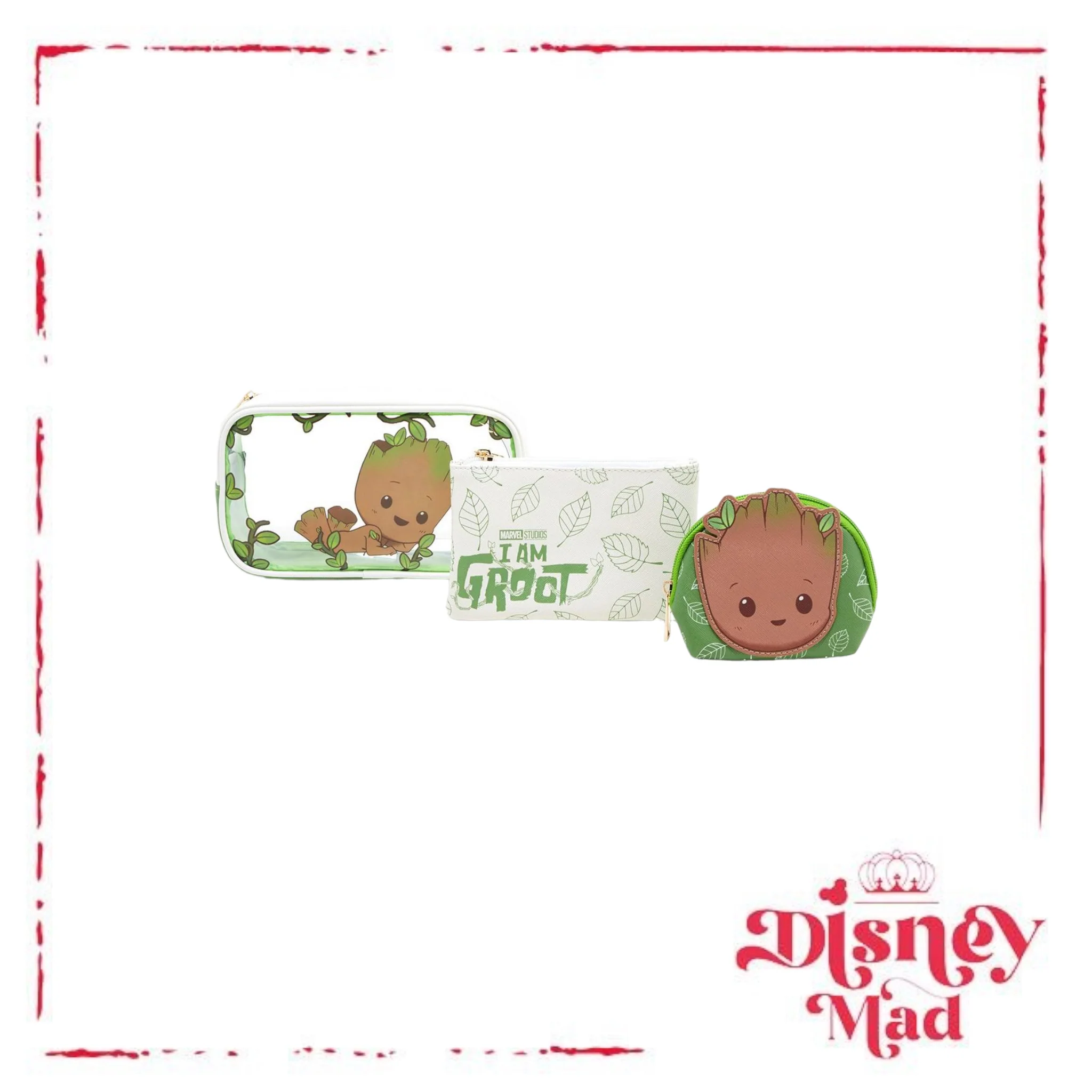 Marvel I Am Groot Chibi Groot Cosmetic Bag Set - BoxLunch Exclusive - Image 3