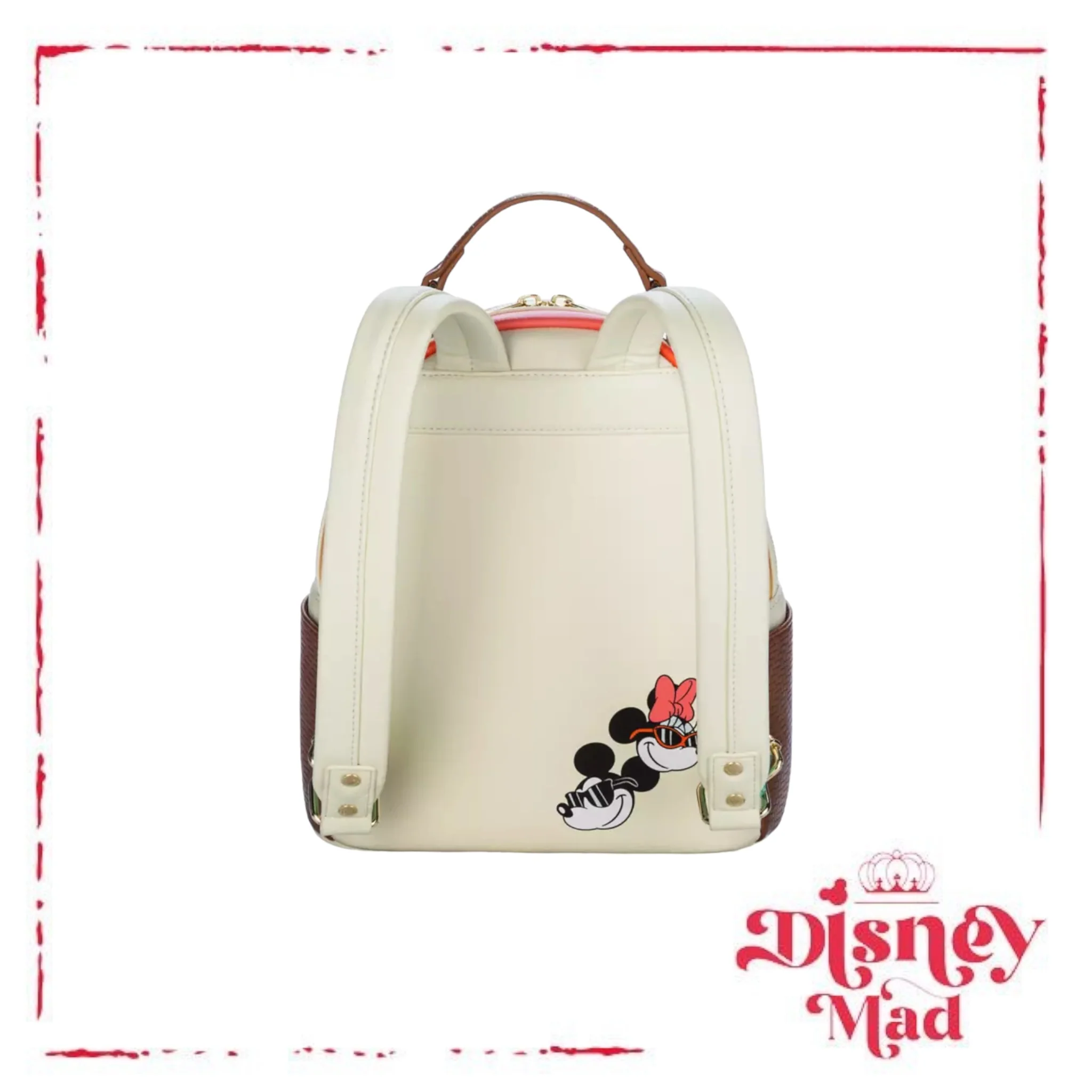 Mickey and Minnie Mouse Beach Loungefly Mini Backpack - Disney Parks - Image 3