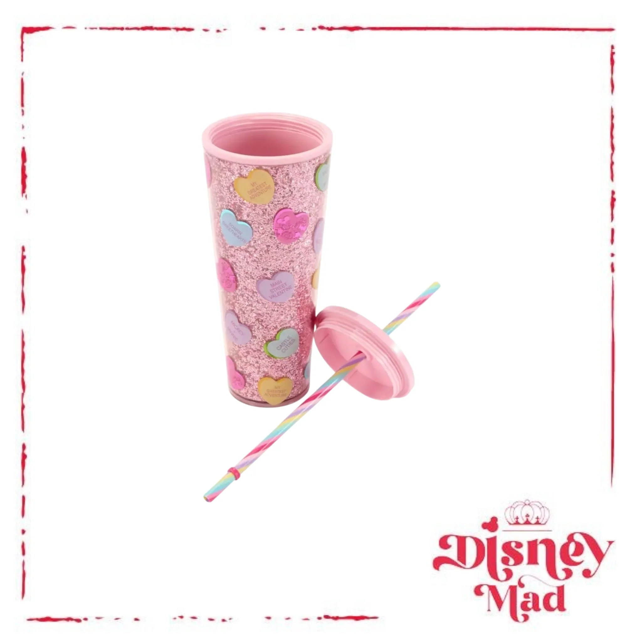 Mickey and Minnie Mouse Valentine's Day 24 oz. Starbucks® Travel Tumbler with Straw - Image 4