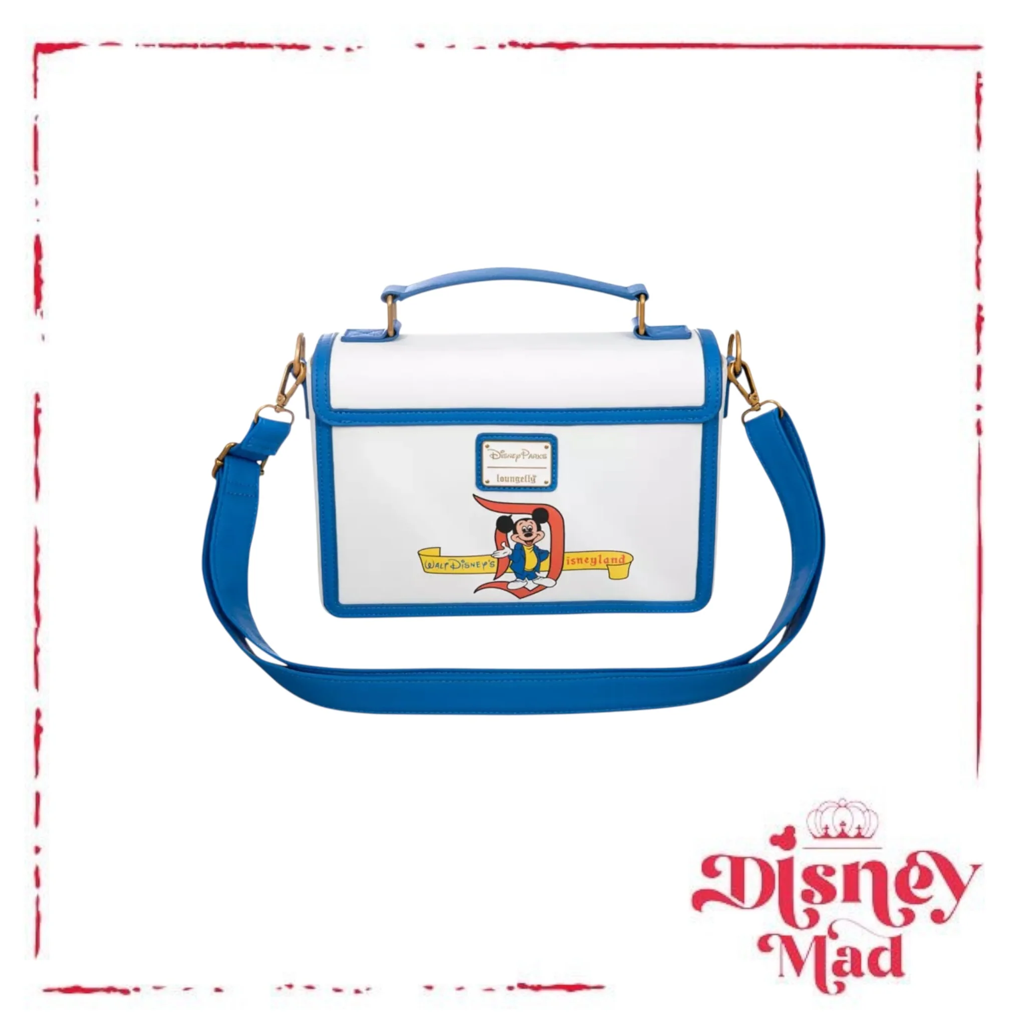 Mickey Mouse and Friends Loungefly Crossbody Bag – Disneyland 70th Anniversary - Image 2