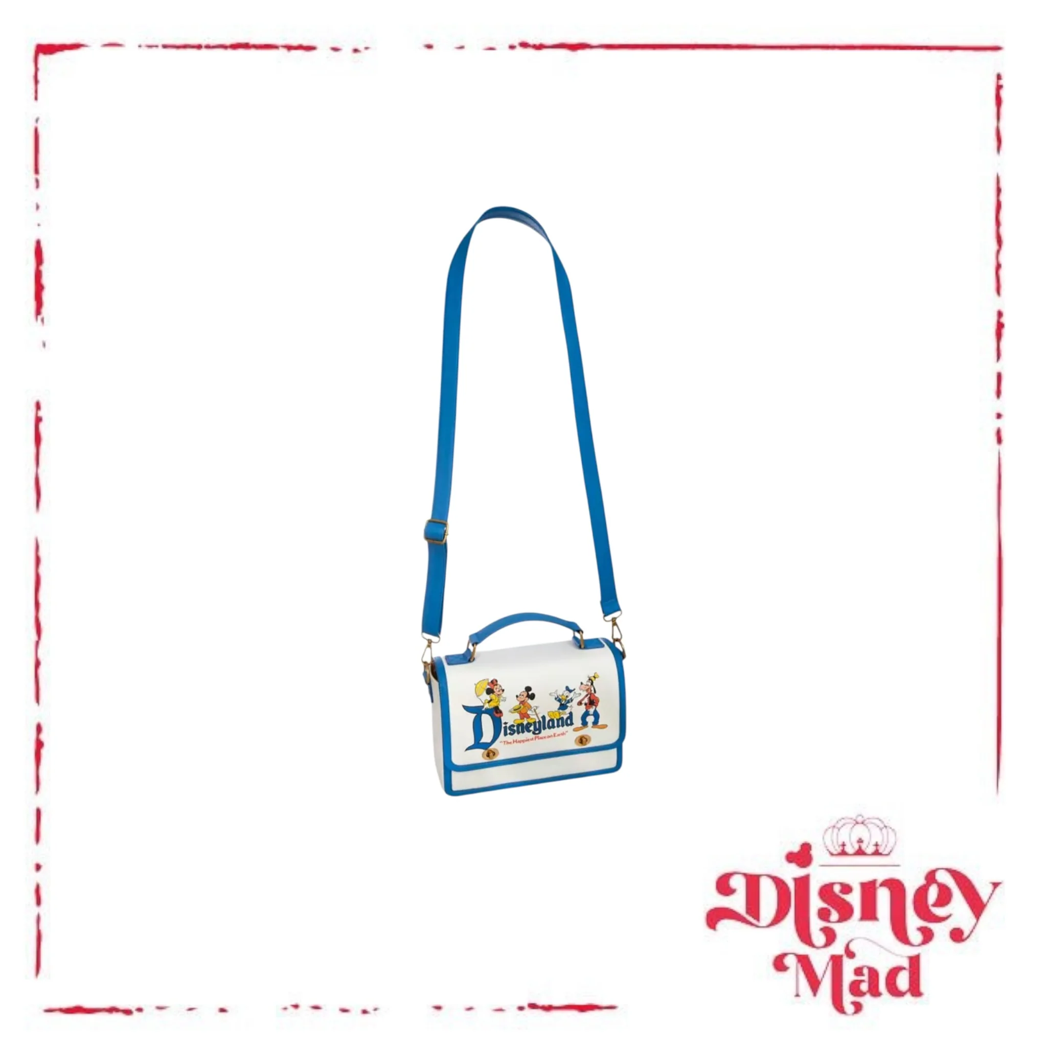 Mickey Mouse and Friends Loungefly Crossbody Bag – Disneyland 70th Anniversary - Image 3