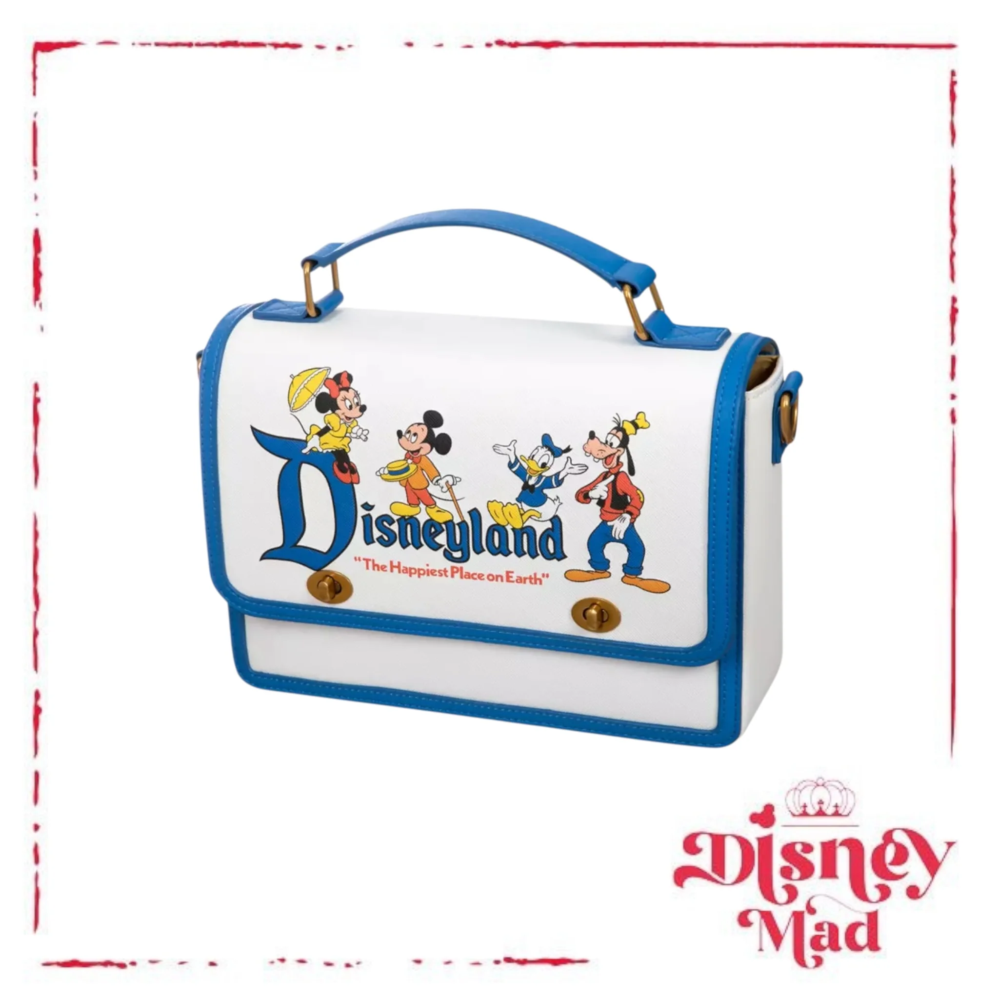 Mickey Mouse and Friends Loungefly Crossbody Bag – Disneyland 70th Anniversary - Image 4