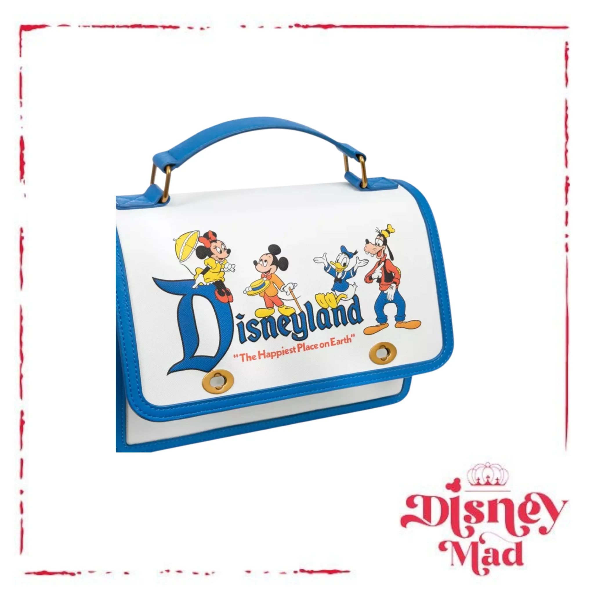 Mickey Mouse and Friends Loungefly Crossbody Bag – Disneyland 70th Anniversary - Image 6