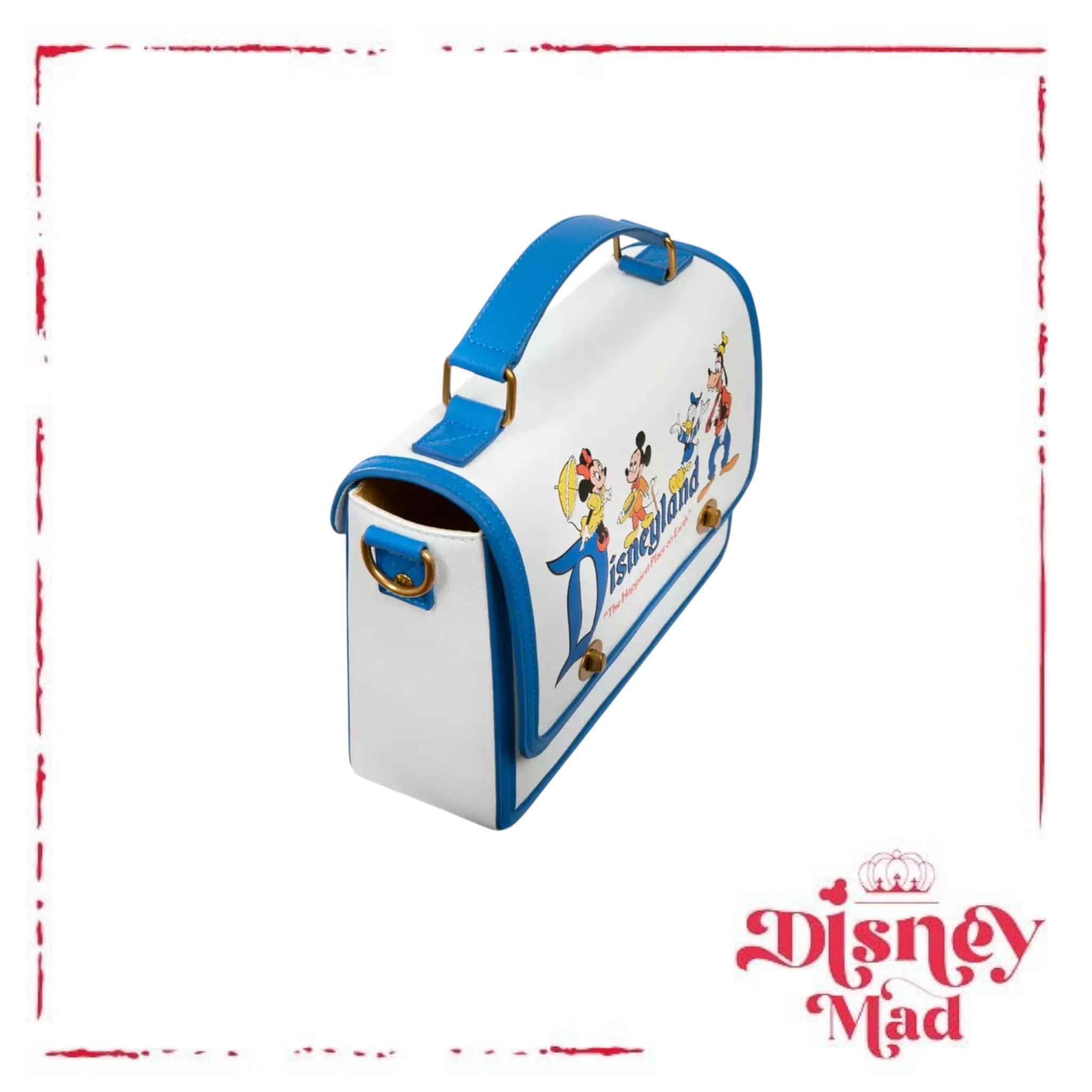 Mickey Mouse and Friends Loungefly Crossbody Bag – Disneyland 70th Anniversary - Image 7