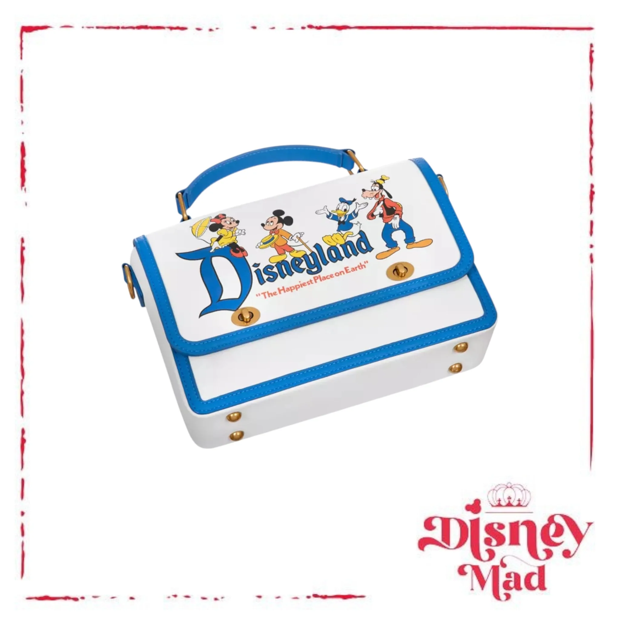 Mickey Mouse and Friends Loungefly Crossbody Bag – Disneyland 70th Anniversary - Image 8