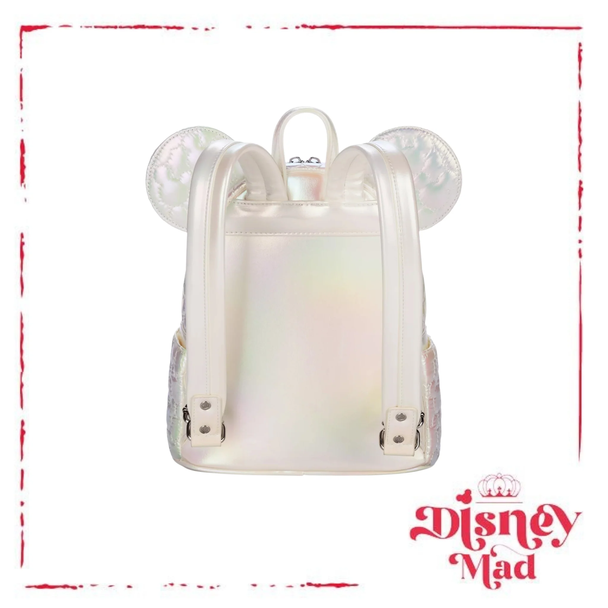 Mickey Mouse Icon Quilted Iridescent Loungefly Mini Backpack - Disney Parks - Image 2