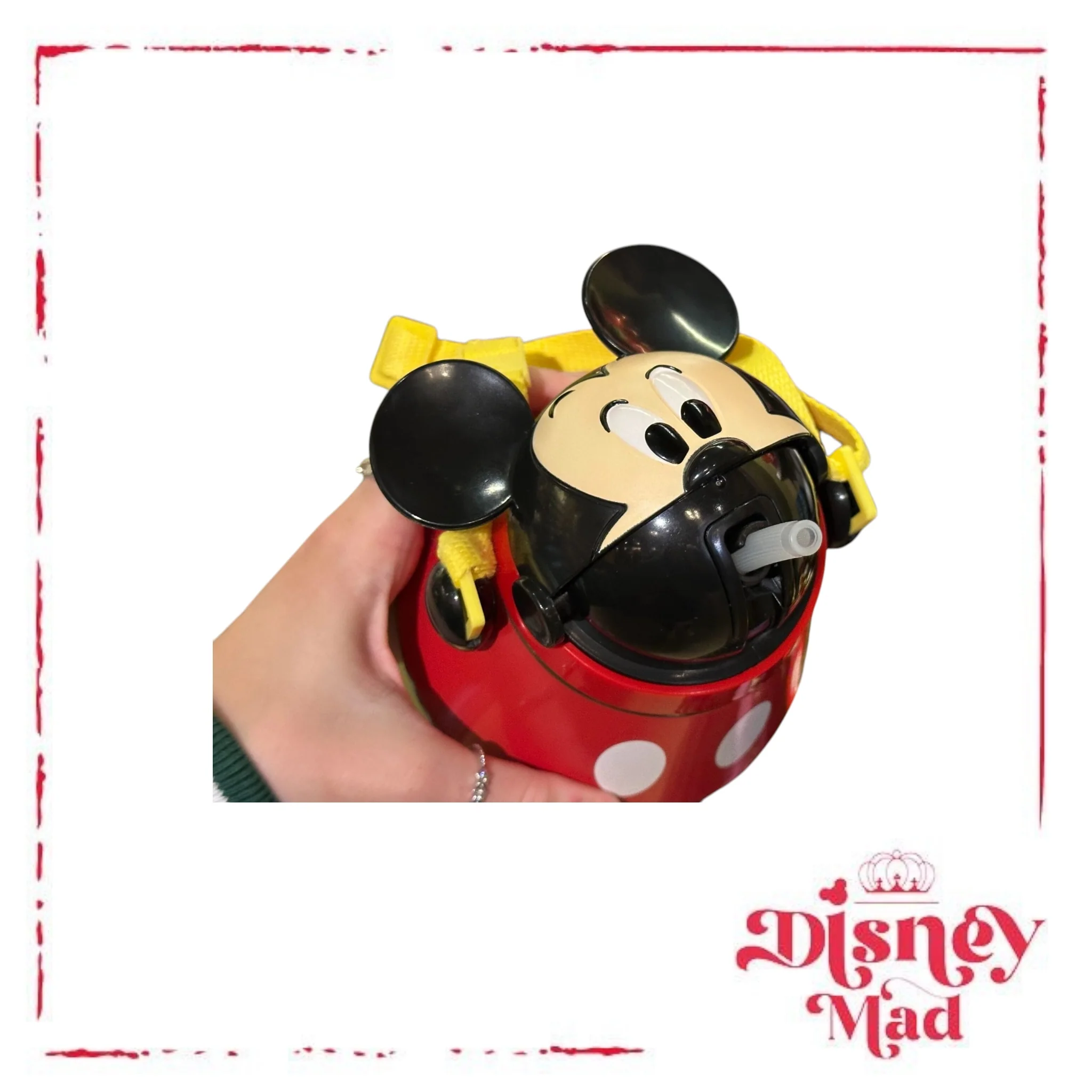 Mickey Mouse Plastic Water Bottle Sipper - Disney Parks - Image 3