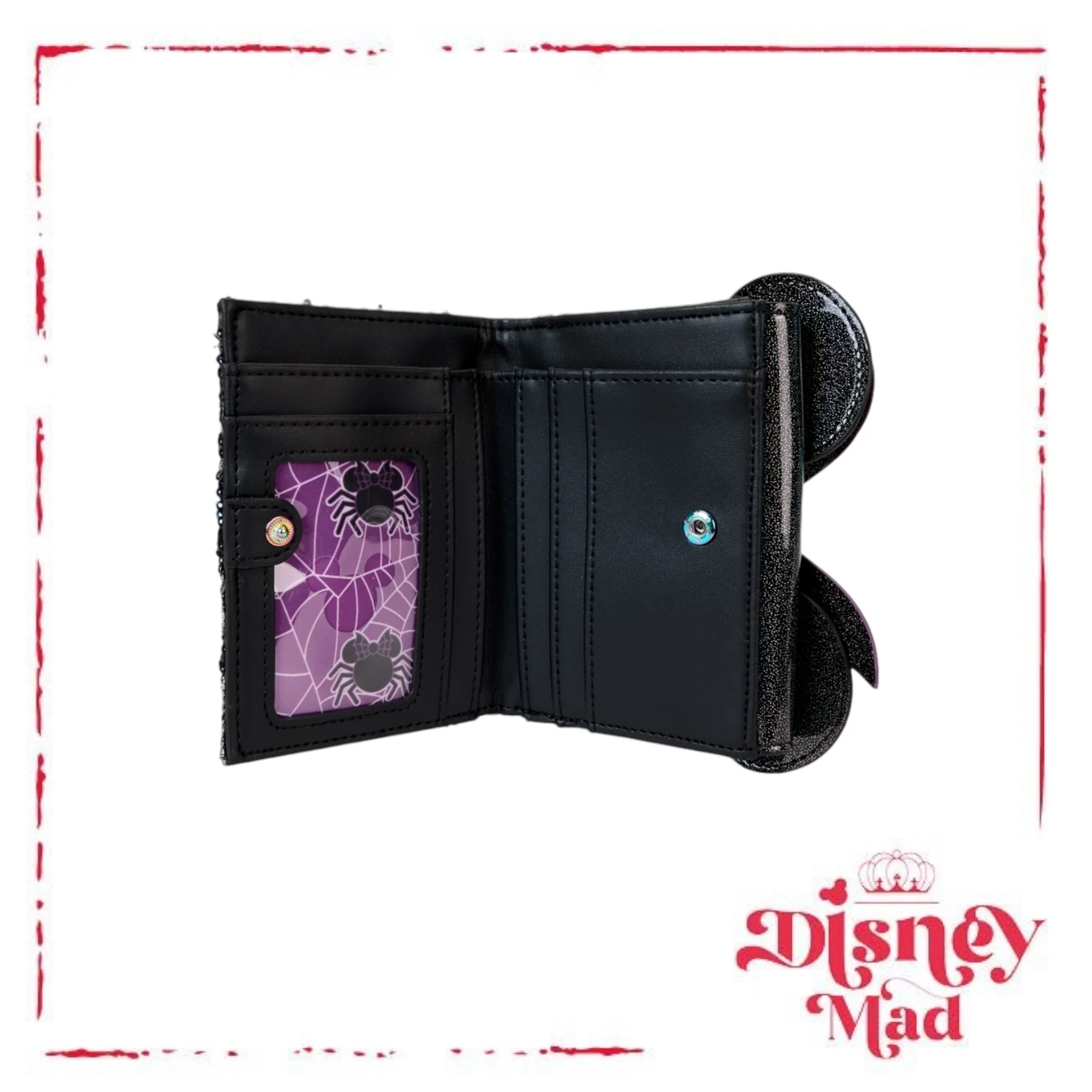 Minnie Mouse Exclusive Spiderweb Sequin Flap Wallet - Image 3