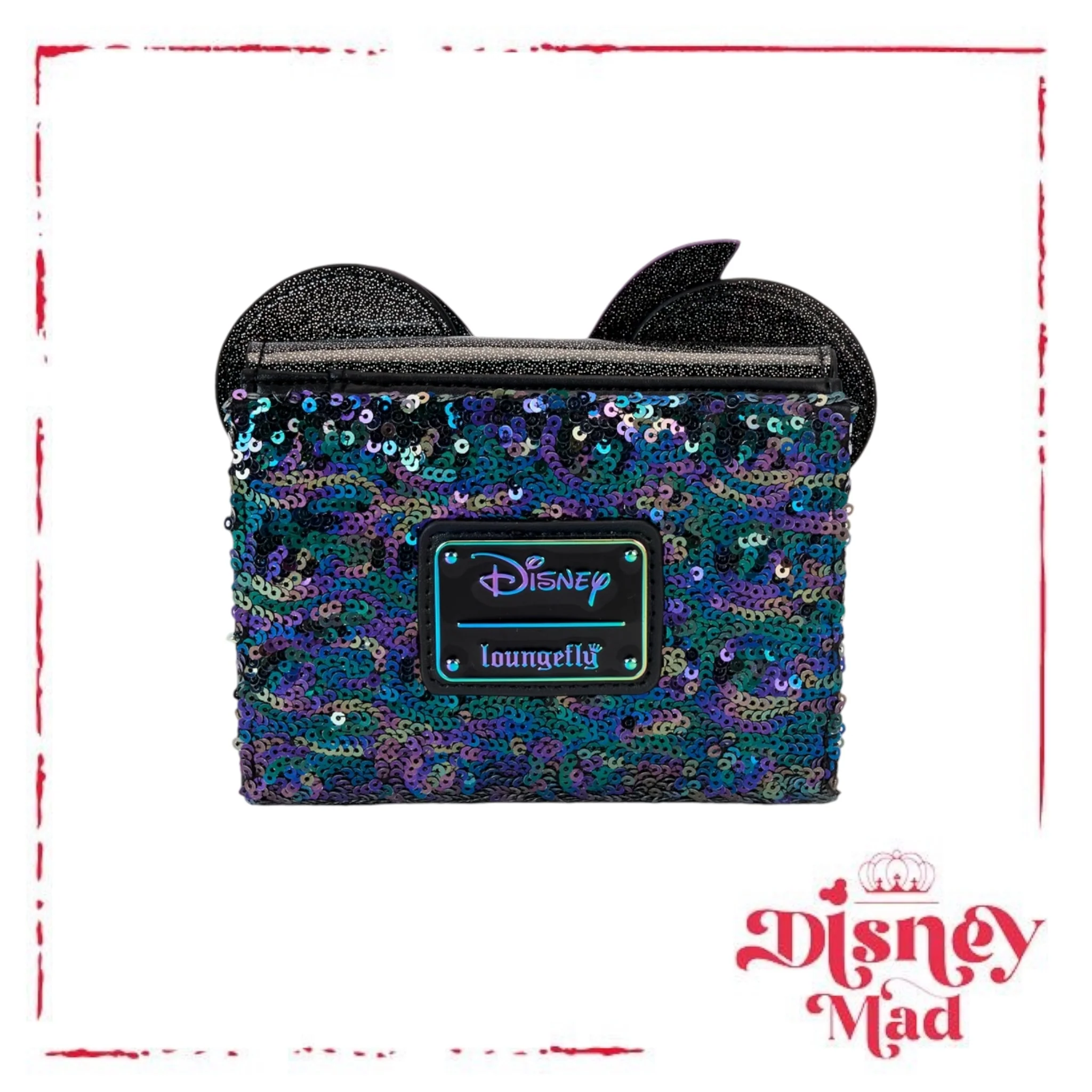Minnie Mouse Exclusive Spiderweb Sequin Flap Wallet - Image 4