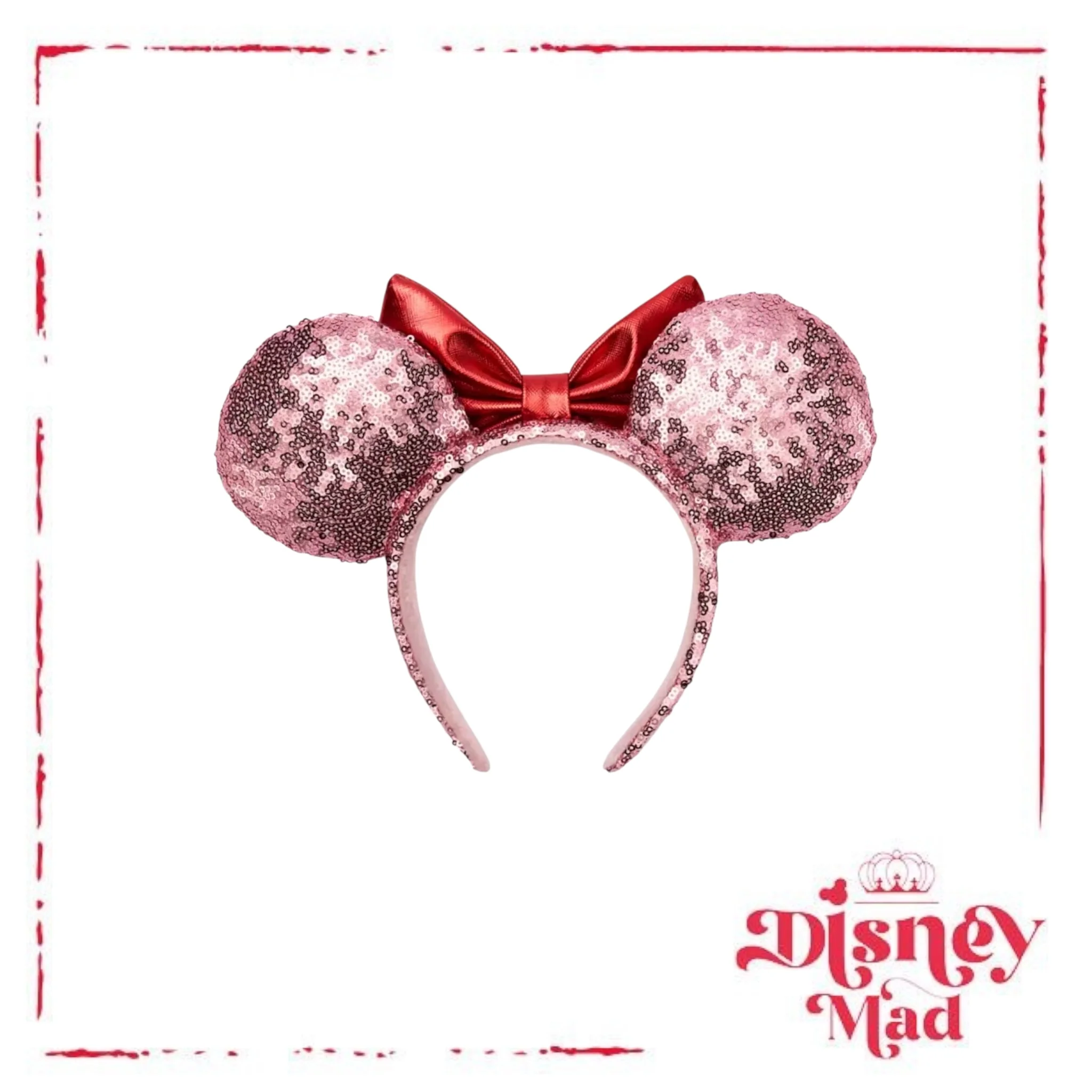 Minnie Mouse Valentines Day Sequined Ear Headband - Image 4