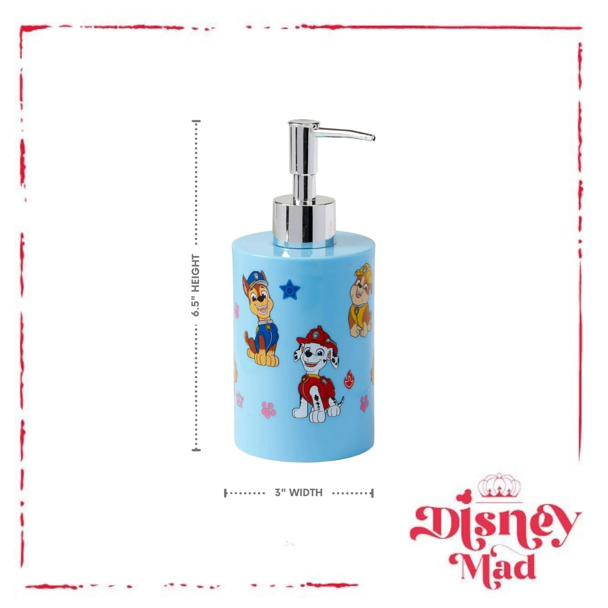 PAW Patrol 3-Piece Bathroom Accessory Set, Toothbrush Holder, Soap Pump, Storage Bin - Image 5
