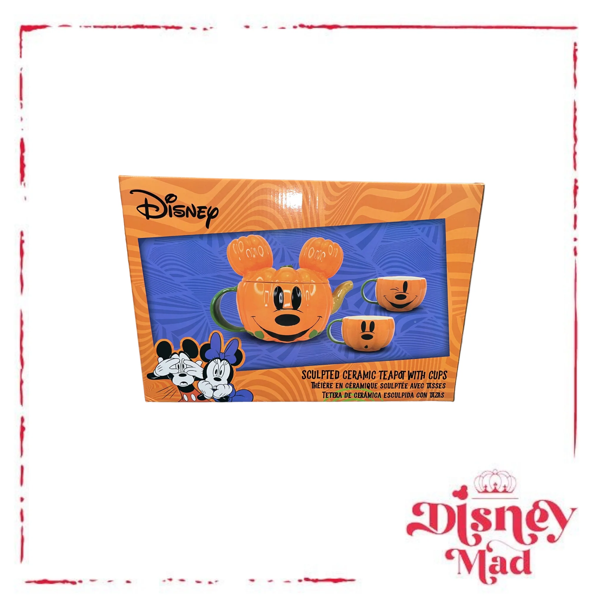 Pumpkin Mickey Mouse Teapot Set - Image 5