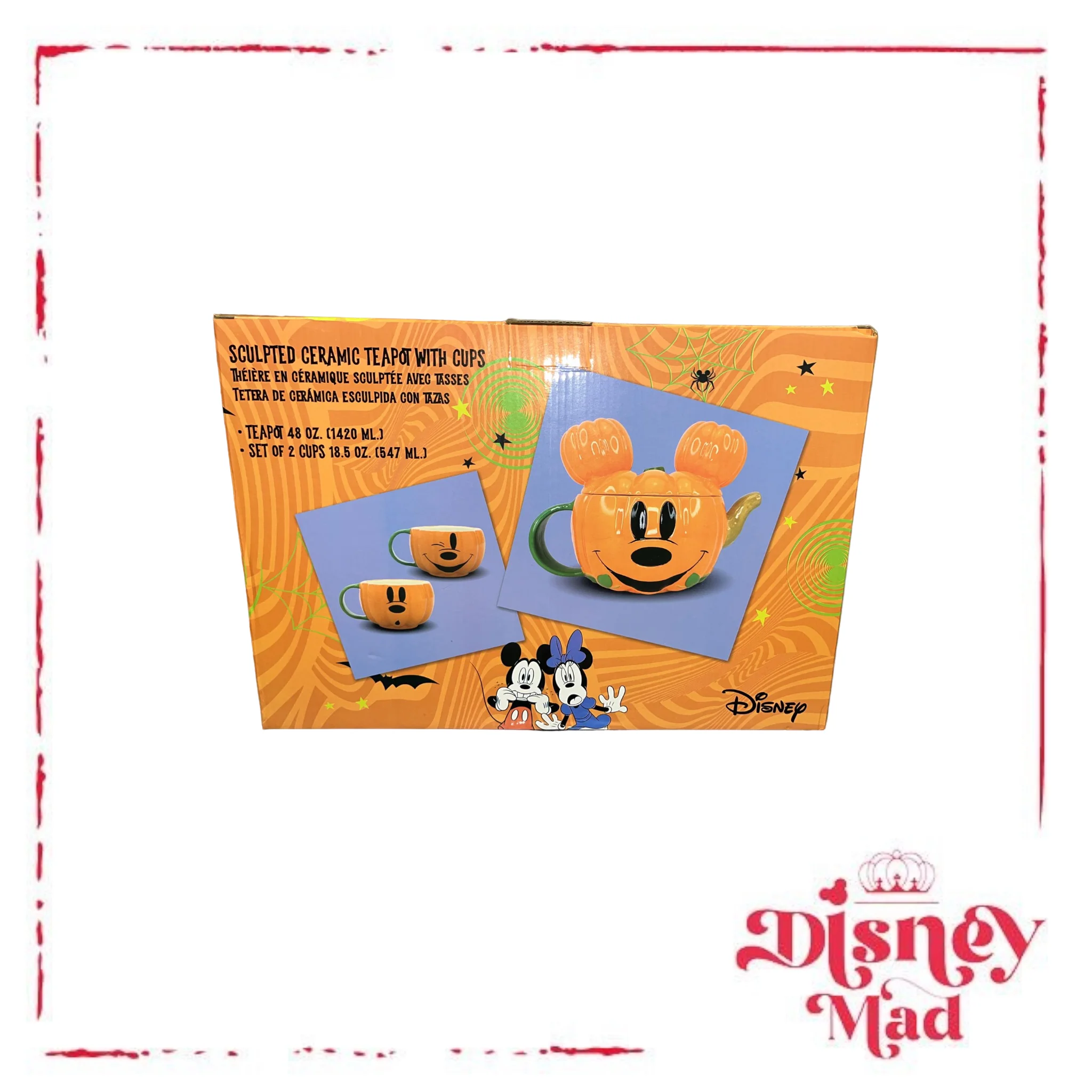 Pumpkin Mickey Mouse Teapot Set - Image 6