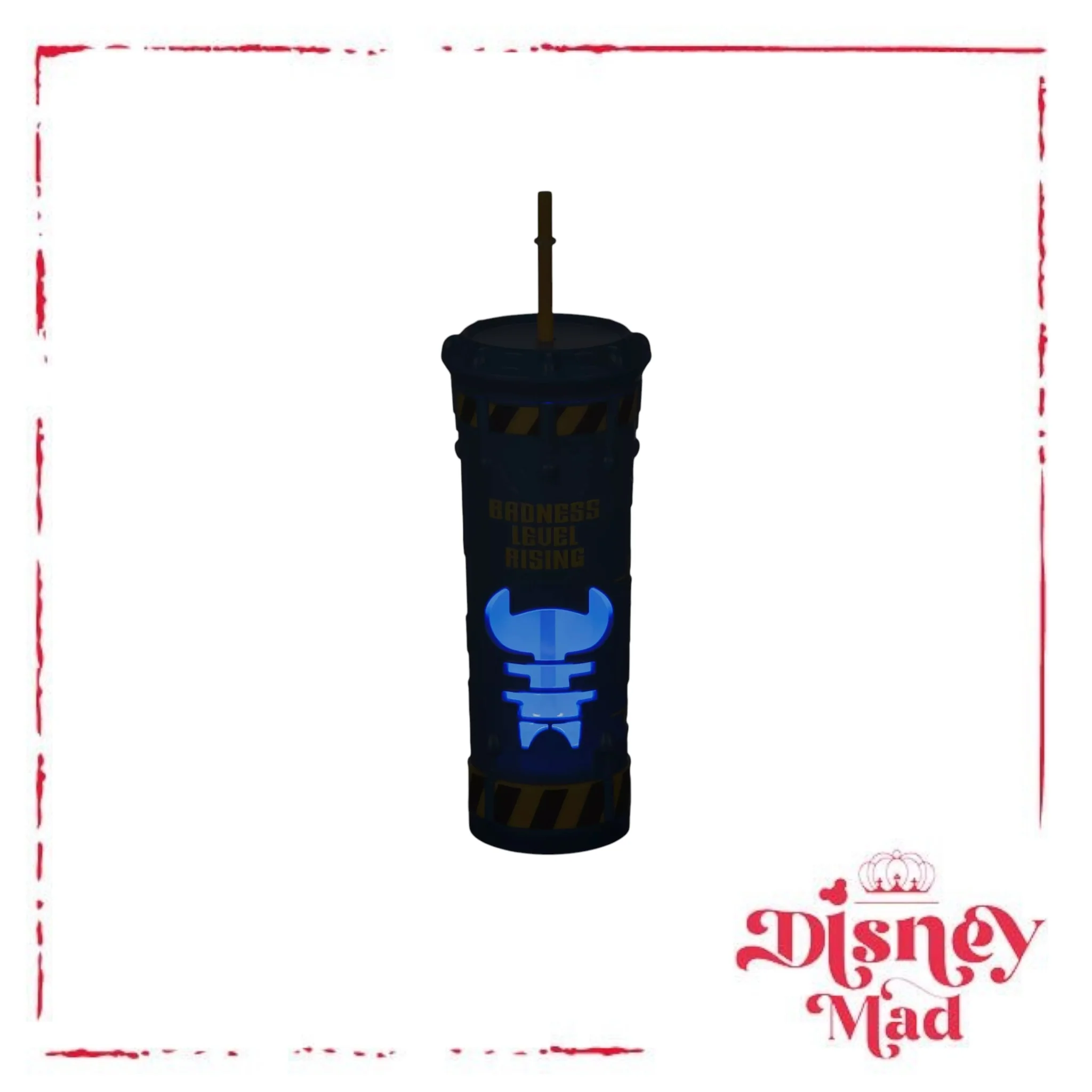 Stitch Badness Level Light-Up Tumbler with Straw - Disney Parks - Image 2