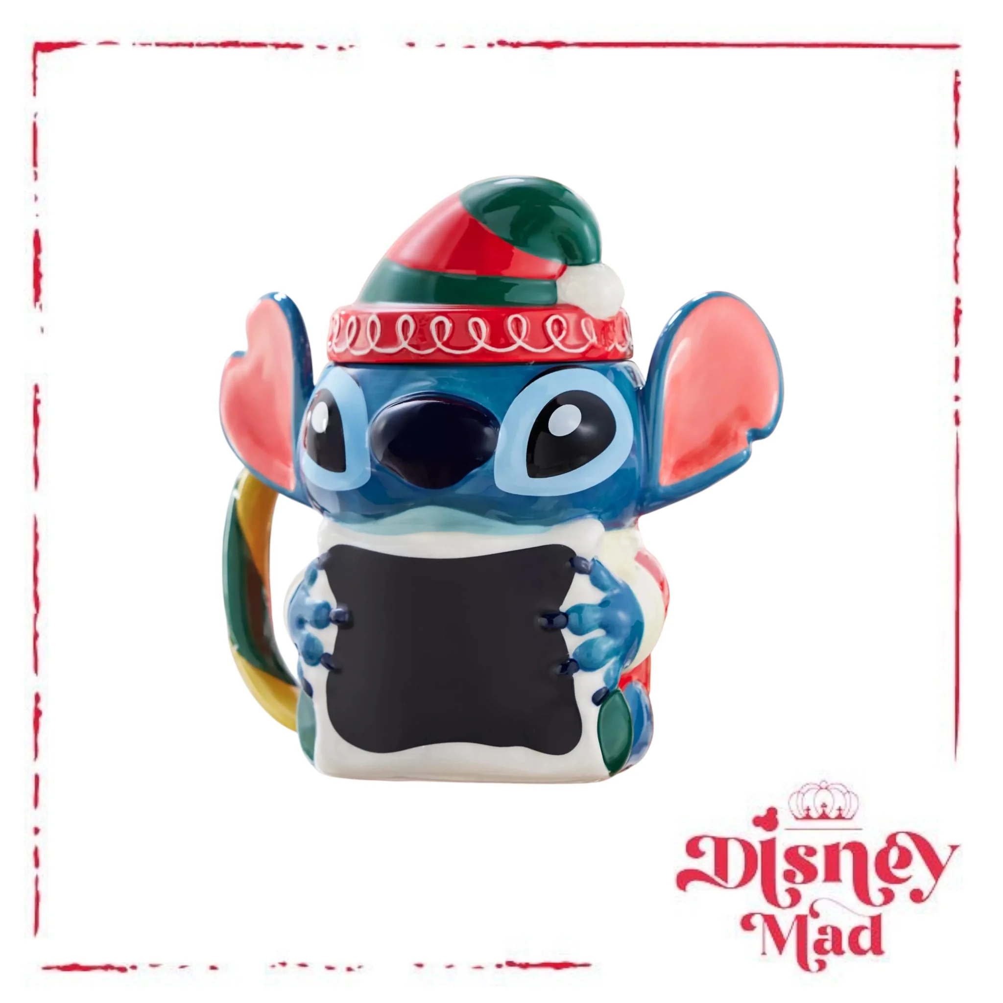 Stitch Festive Mug with Lid - Image 2
