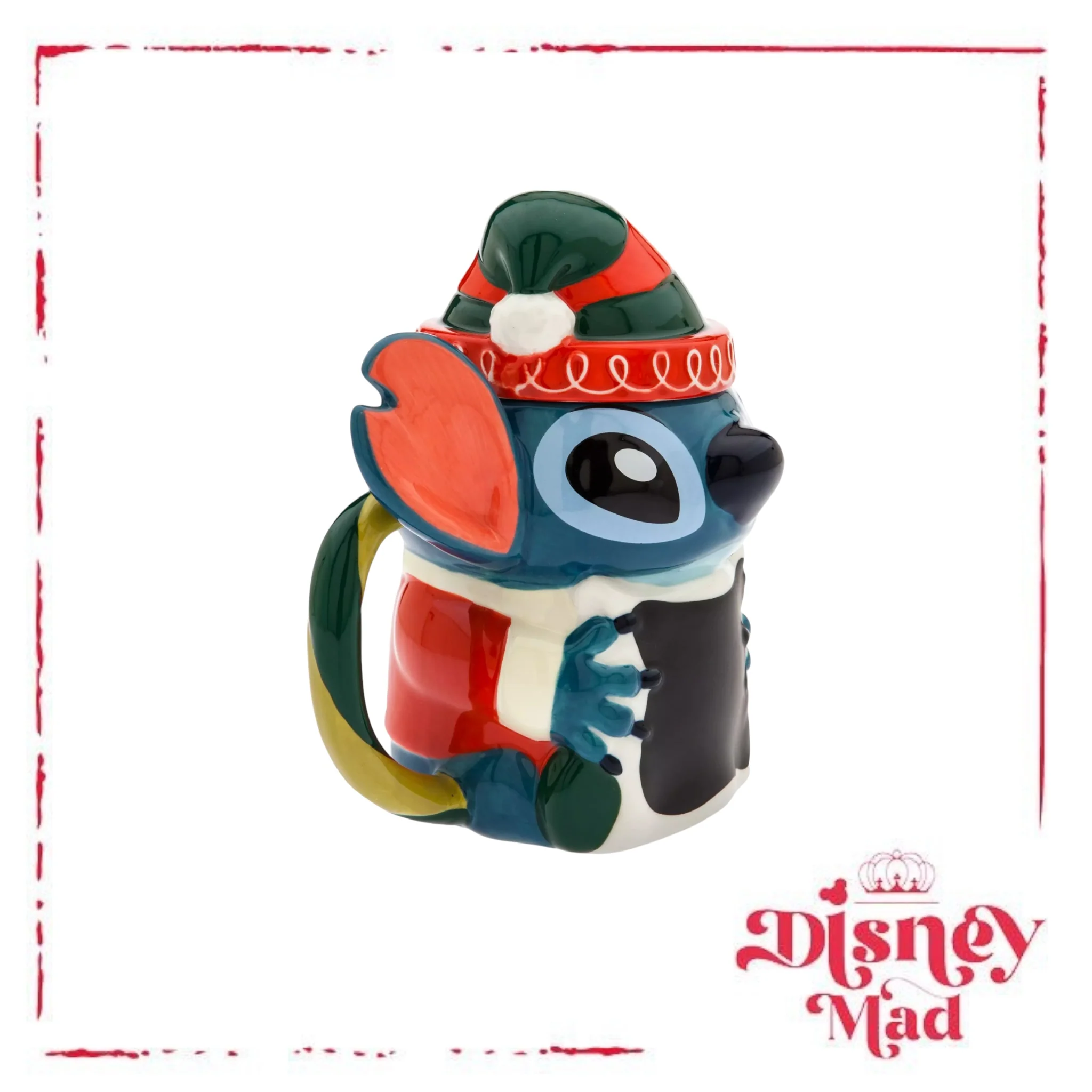Stitch Festive Mug with Lid - Image 6