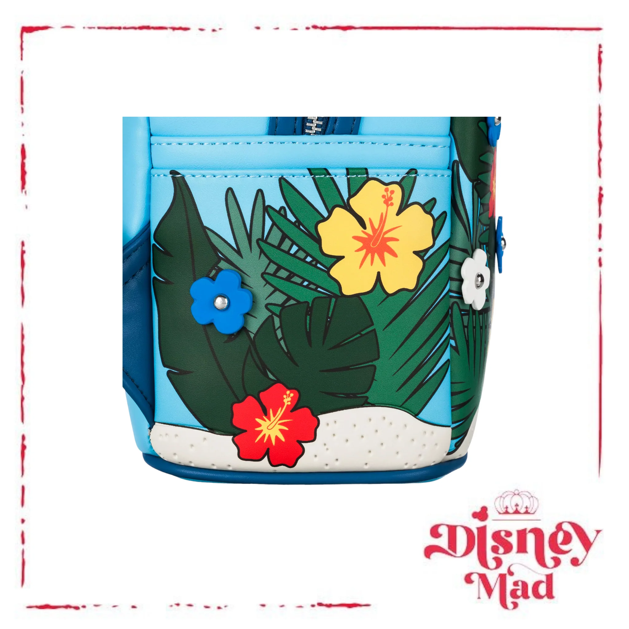 Stitch Floral Loungefly Mini Backpack - Disney Parks - Image 3