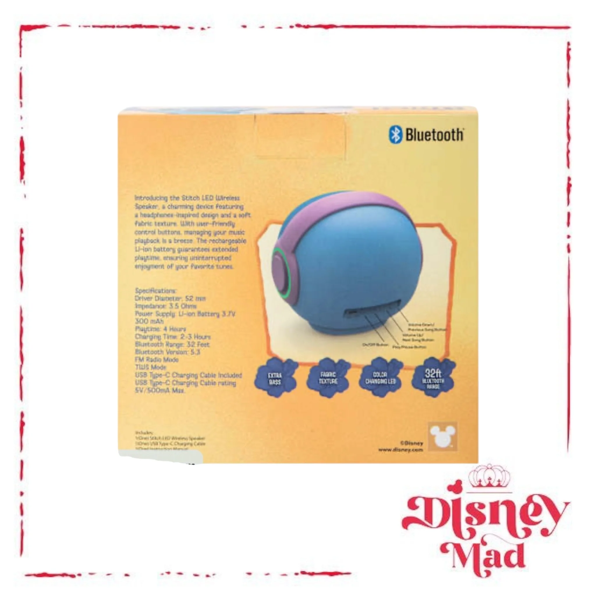 Stitch LED Wireless Sphere Speaker - Image 7