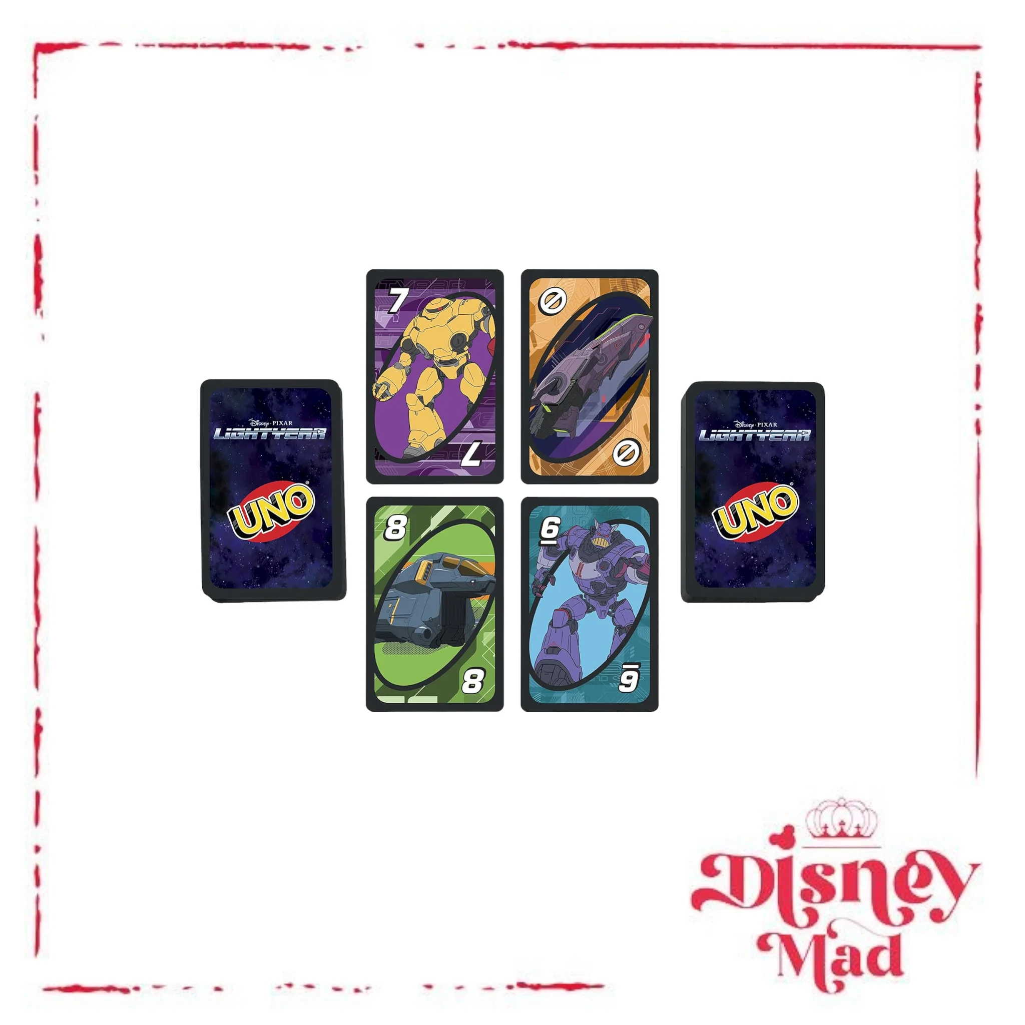 UNO Disney Pixar Lightyear Card Game in Storage Tin, Movie-Themed Deck & Special Rule - Image 4