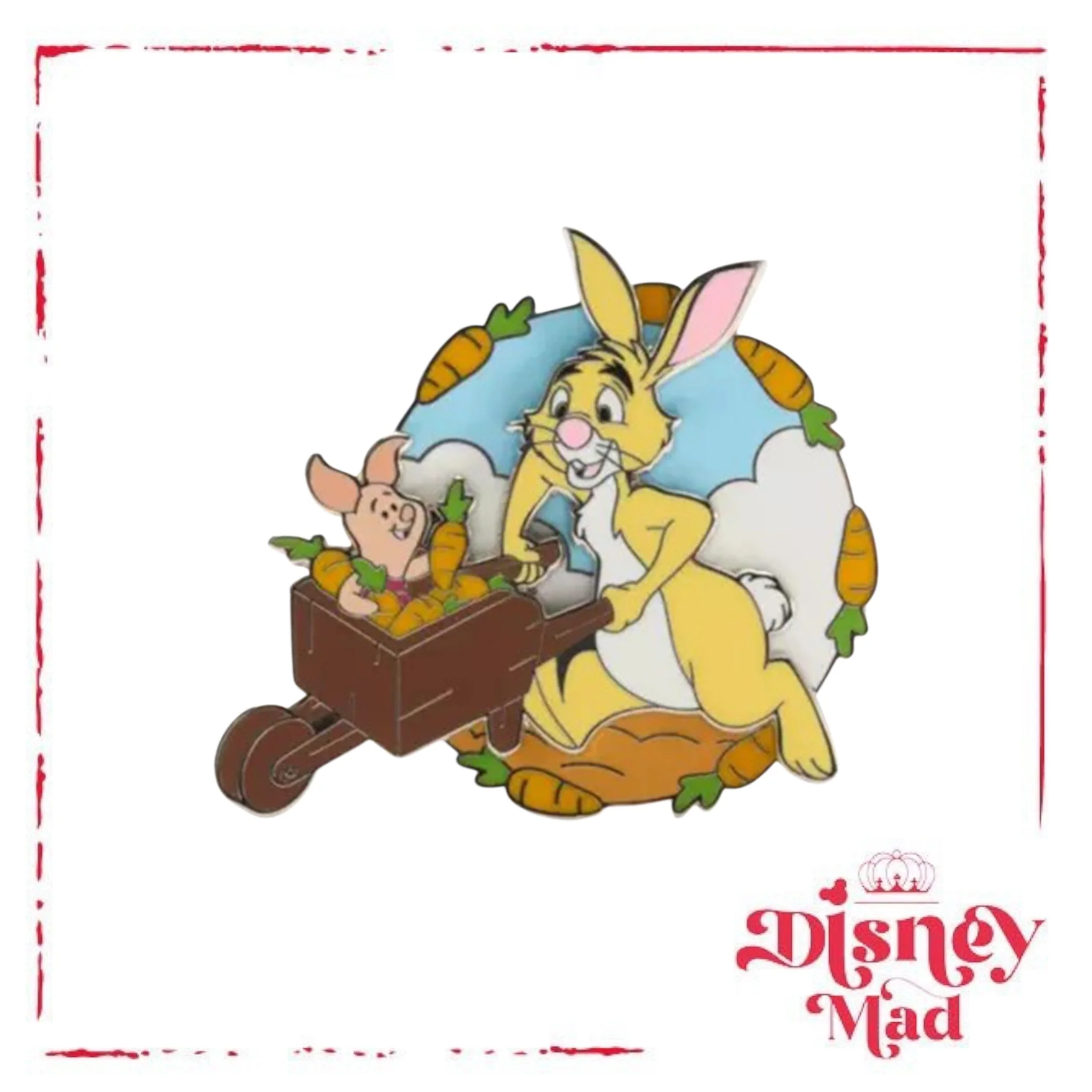 Winnie the Pooh and Friends Open Edition Disney Parks Pin - Rabbit And Piglet - Image 2